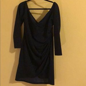 Blue Off the Shoulder Dress